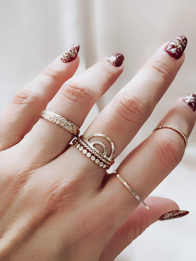 Gold filled stackable rings