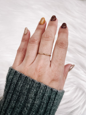 Textured stacking rings gold