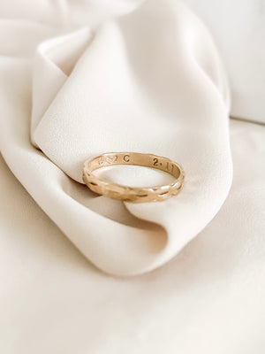 Name Twisted Band Engagement Ring  