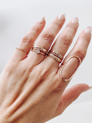 Gold Stackable rings for women 