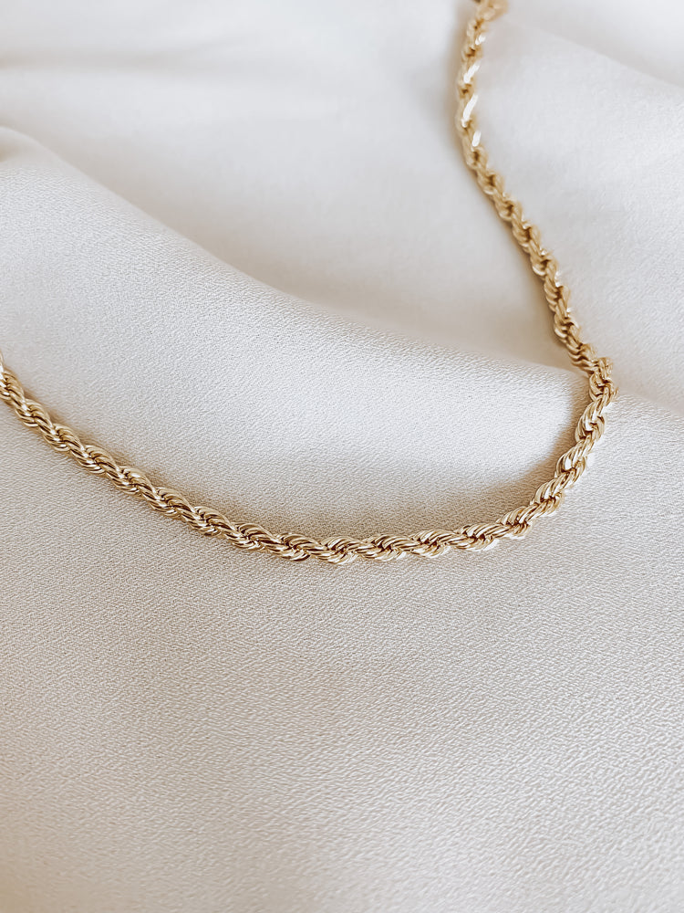 rope chain necklace 14k