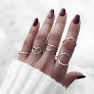 stackable Rings set gold 