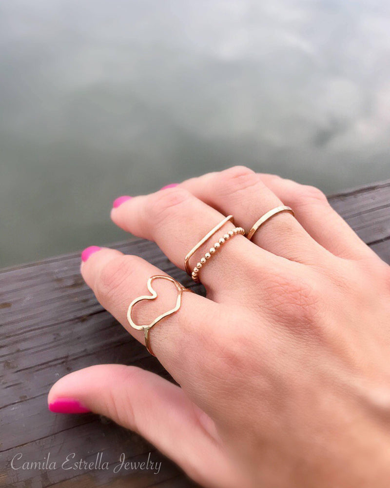 gold stacking rings for women