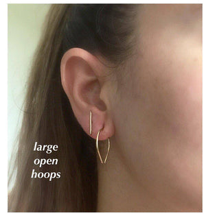 Hook Gold Earrings, 