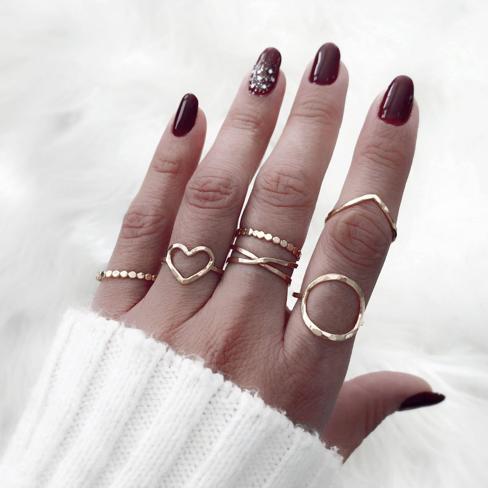 stackable rings gold set