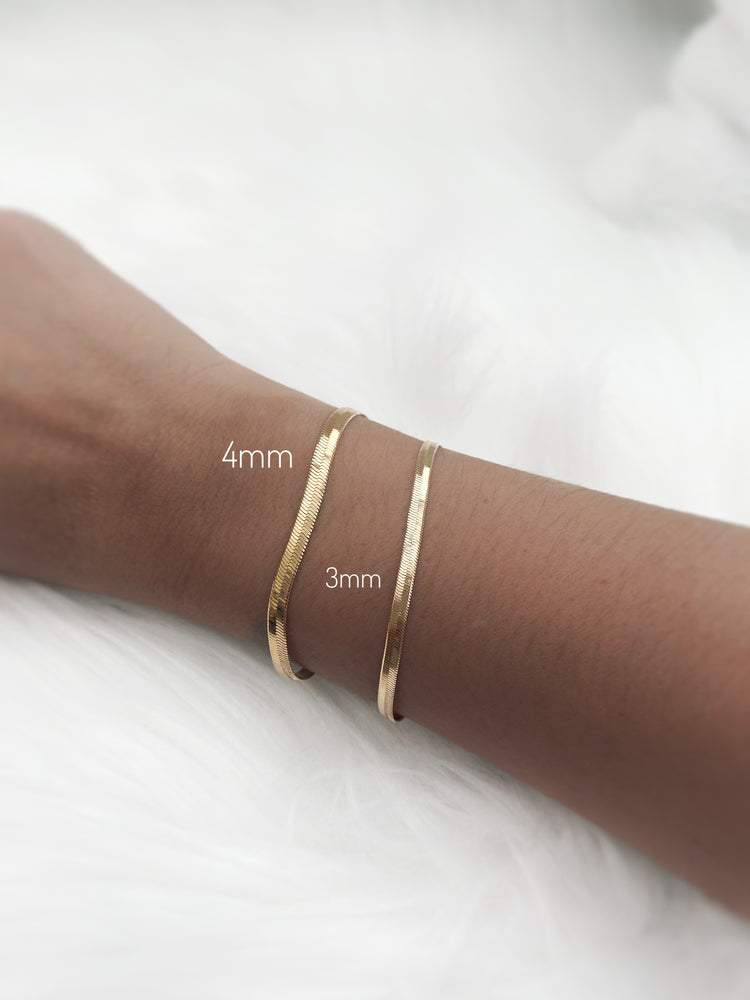 herringbone bracelets gold