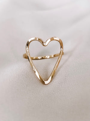 open heart ring 