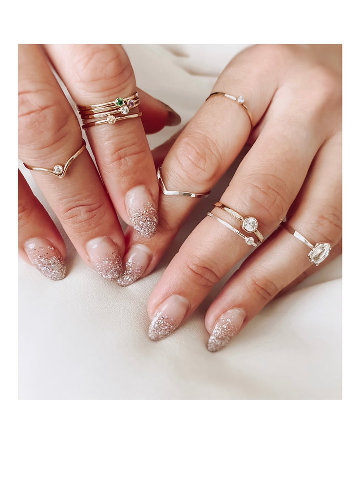 stacking rings  gold fill