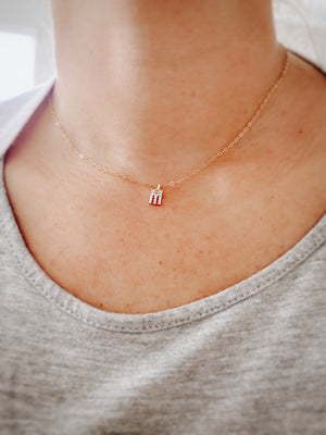 diamond pendant initial necklace