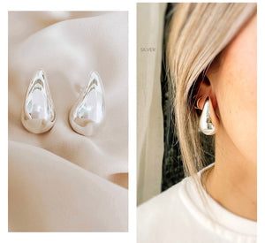 Bottega drop Earrings silver