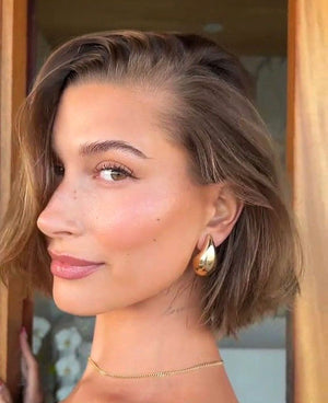 Hailey Bieber earrings gold