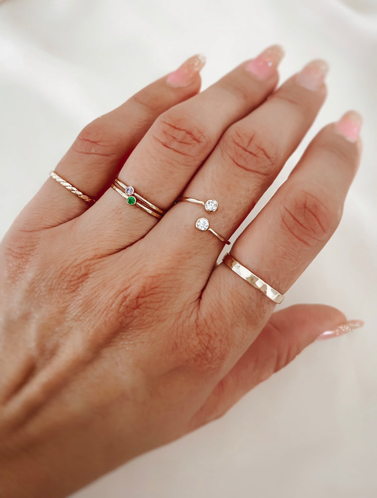 Silver CZ Diamond Engagement Ring for Women, Minimalist Diamond Promise Ring,  Adjustable Eternity Wedding Band 2 Karat Zircon Stone Ring - Etsy