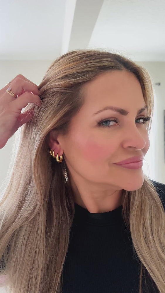 
            
                Load and play video in Gallery viewer, Era Huggie Hoop Earrings
            
        