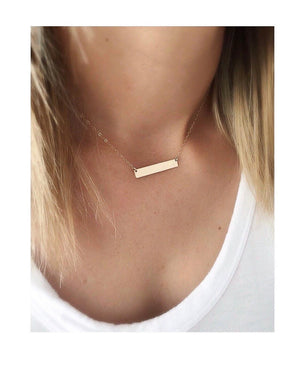 Gold bar necklace for women 
