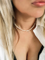 Pearl Choker Necklace gold