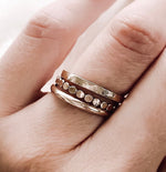 Stackable rings set gold