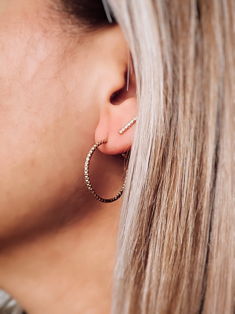 Thick gold hoops gold