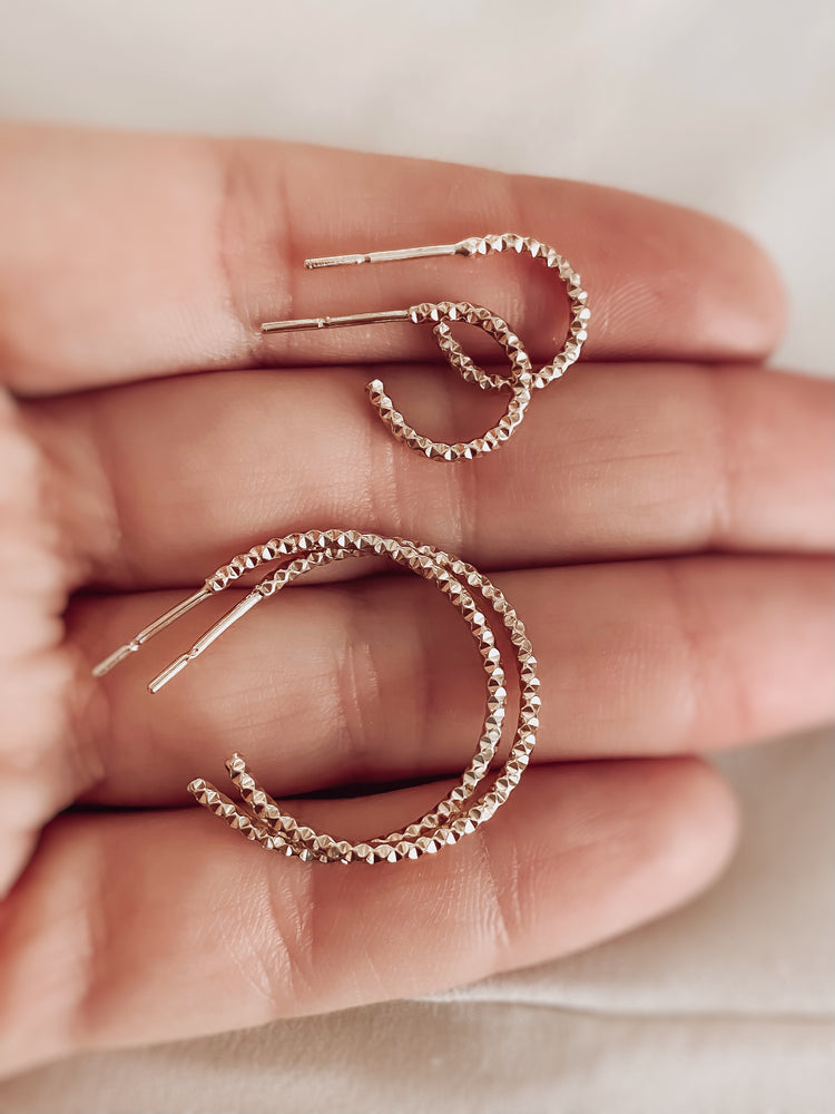 8mm gold hoops