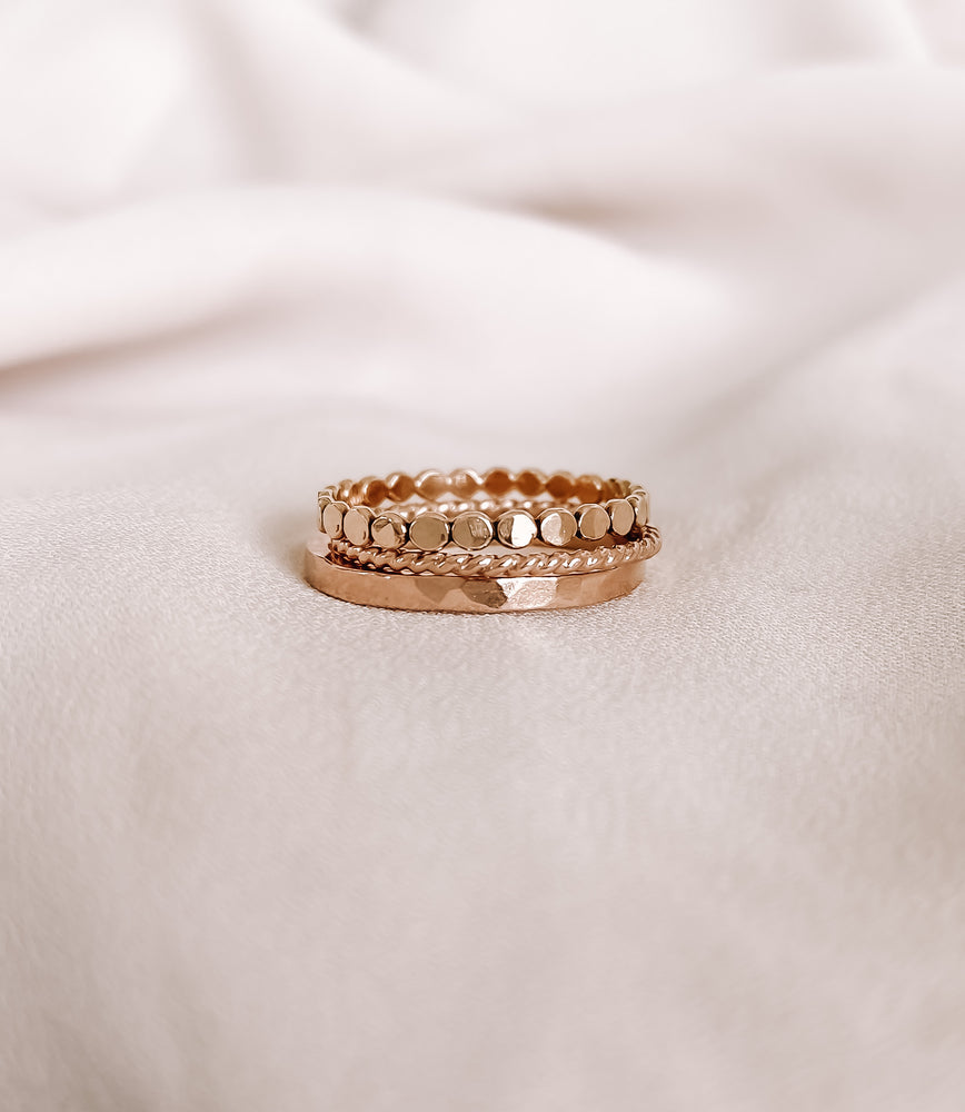 Gold filled stacking rings