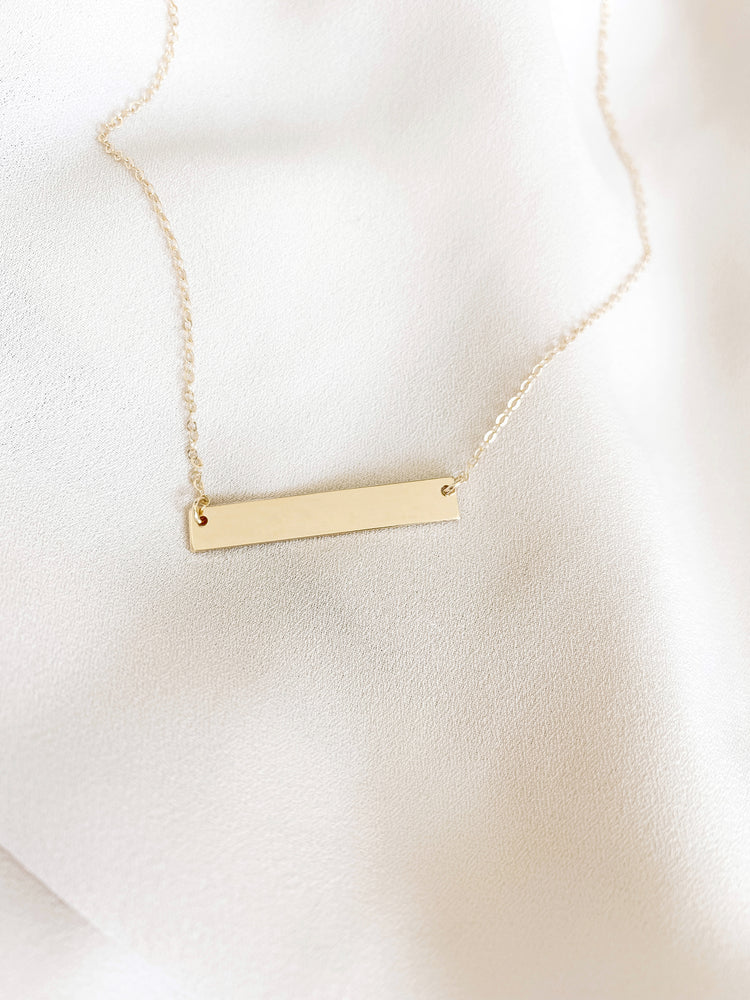 Bar necklace 14K gold