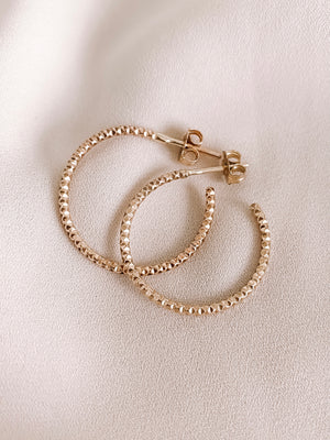 Large gold hoops 25mm