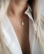 pearl pendant necklace 14k gold