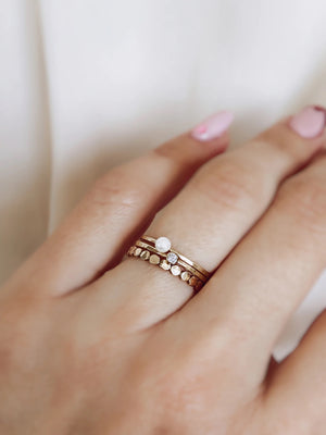 Stacked trio rings gold