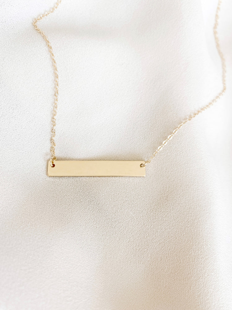 Gold bar necklace for women
