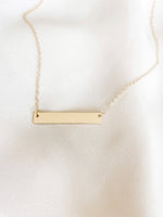 Gold bar necklace for women
