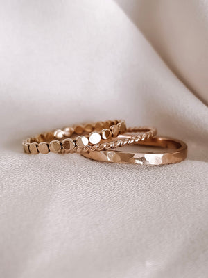 gold stacking rings set of 3