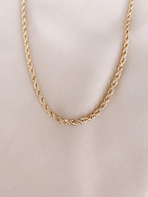 rope chain necklace gold filled