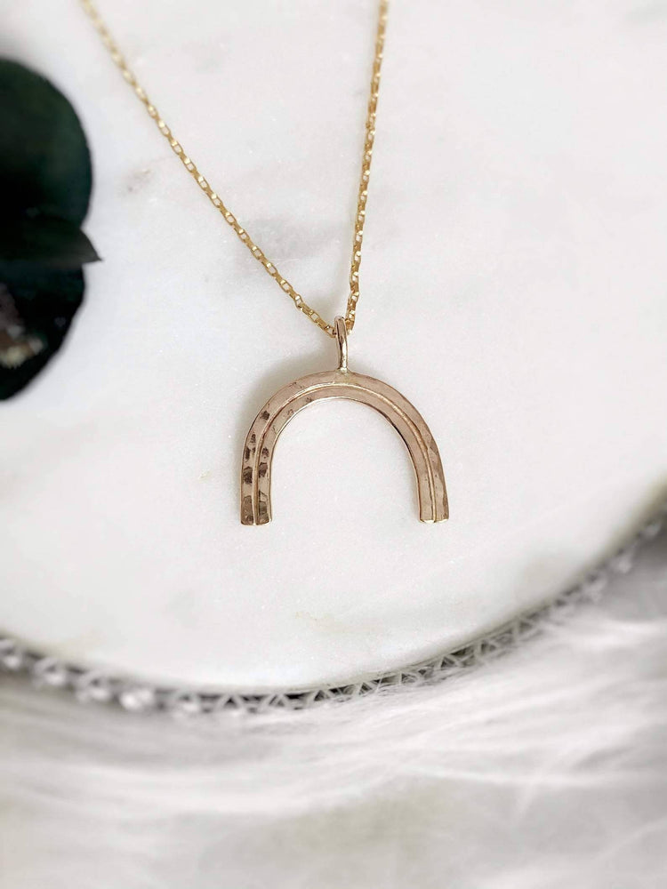 Rainbow pendant necklace 