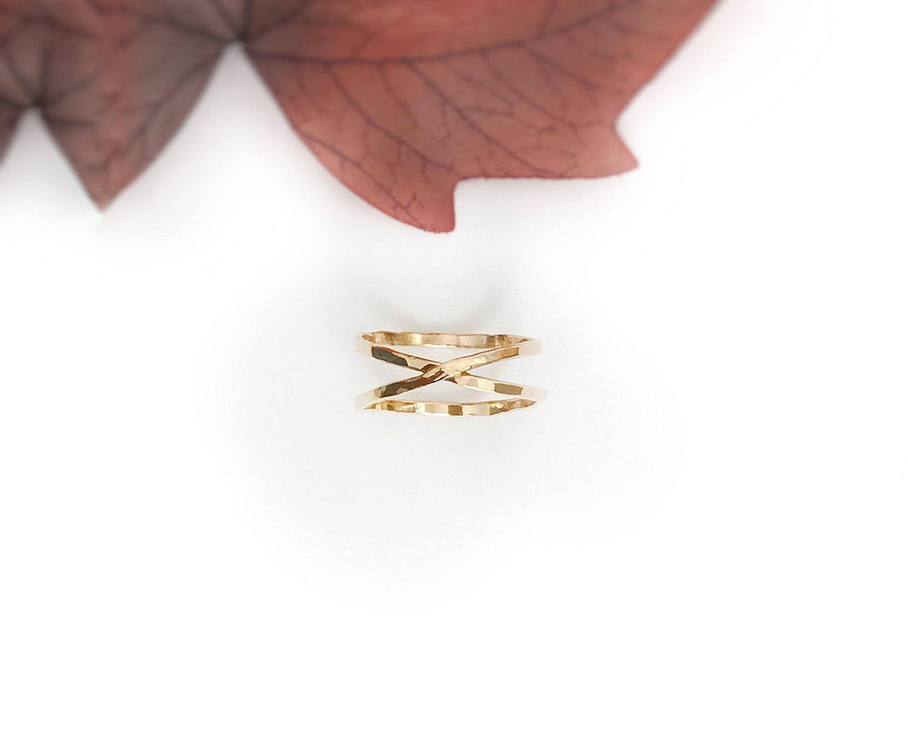 Infinity engagement Ring gold