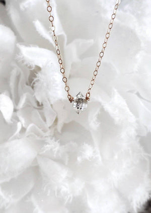 Choker Herkimer Diamond Necklace, 