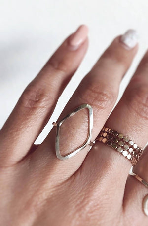 Diamond Shape Ring silver 