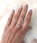 Diamond Shape Ring silver