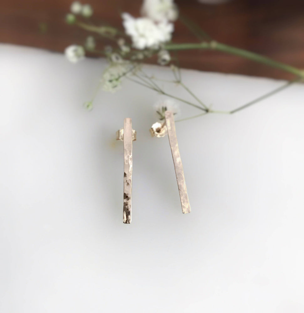 Gold Bar Earrings for Women, 
