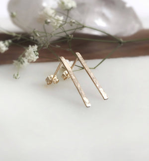 Gold Bar Earrings for Women, 