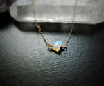 Gold Raw Opal Necklace, 