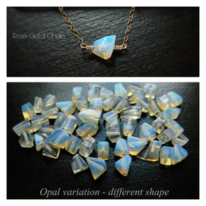 Gold Raw Opal Necklace, 