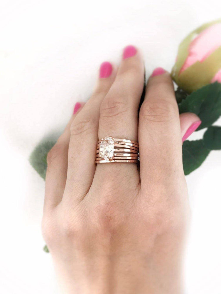 Hammered Stacking Ring Sets, 