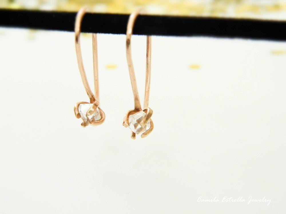 Herkimer Diamond Dangle Earrings, 