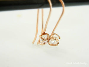 Herkimer Diamond Dangle Earrings, 