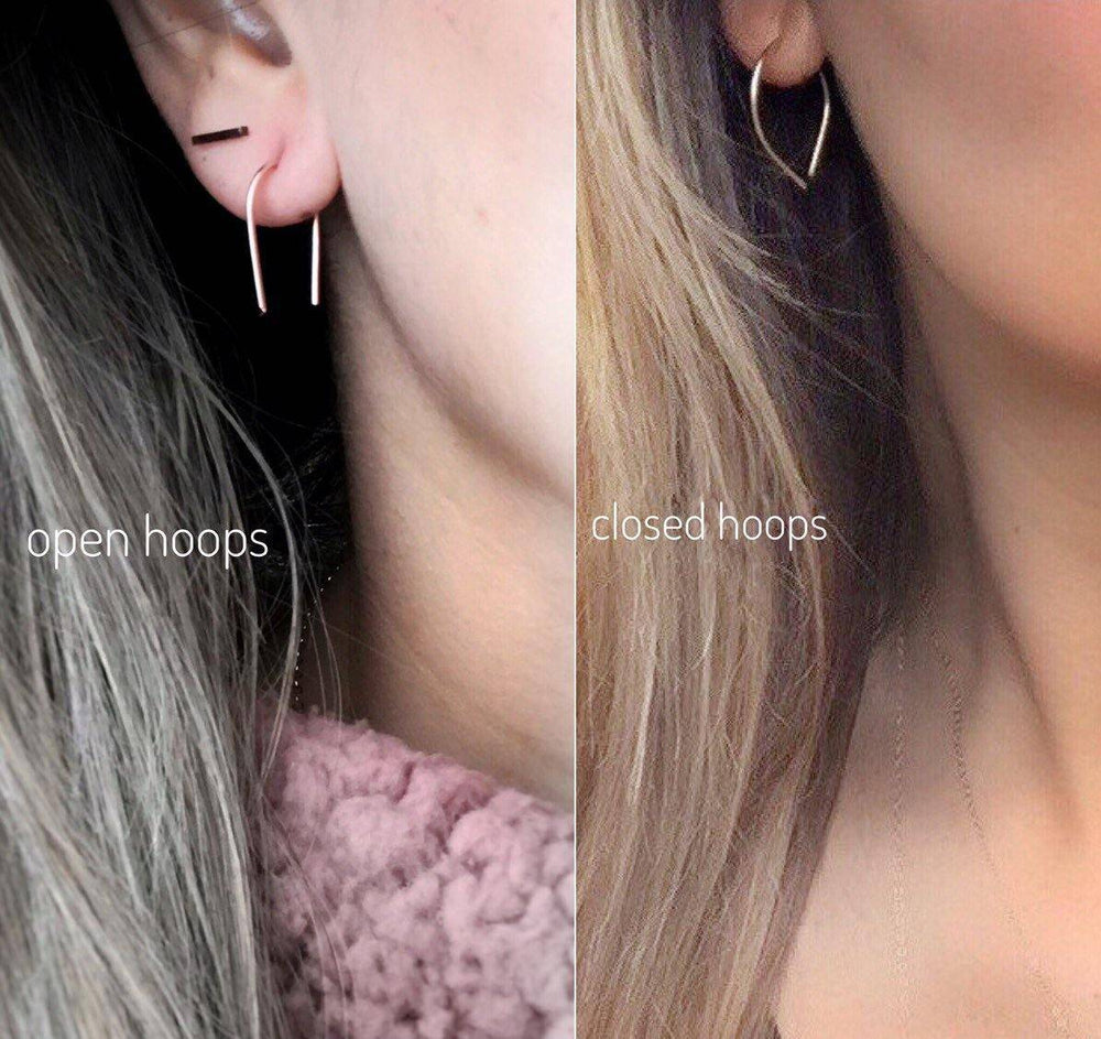 Hook Gold Earrings, 
