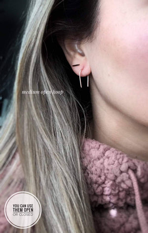 Hook Gold Earrings, 