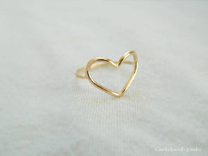 Open Heart Ring gold