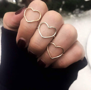 Open Heart Ring rose gold