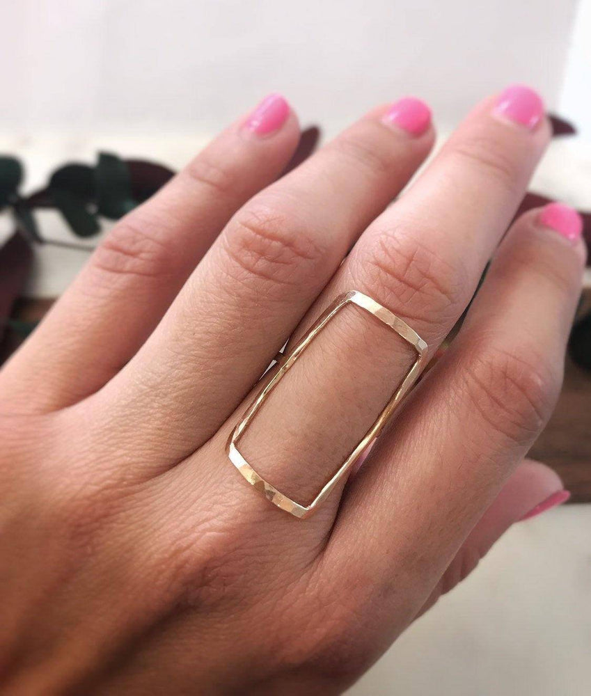 Large Rectangle Ring gold