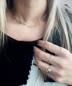 chunky paperclip necklace