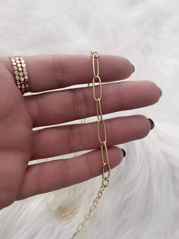 chunky paperclip necklace